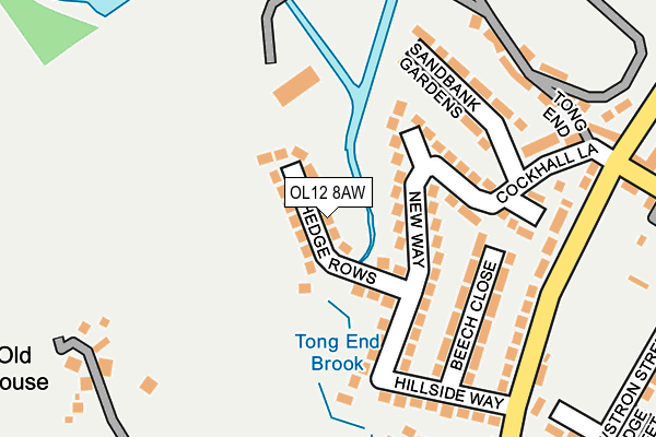 OL12 8AW map - OS OpenMap – Local (Ordnance Survey) OL12 8AW map - OS OpenMap – Local (Ordnance Survey)