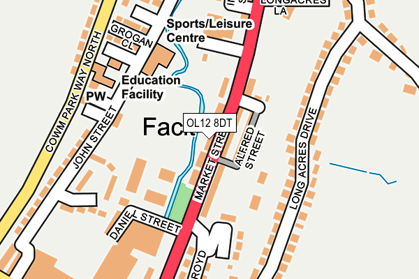 OL12 8DT map - OS OpenMap – Local (Ordnance Survey) OL12 8DT map - OS OpenMap – Local (Ordnance Survey)