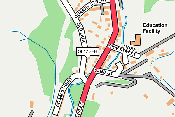 OL12 8EH map - OS OpenMap – Local (Ordnance Survey) OL12 8EH map - OS OpenMap – Local (Ordnance Survey)