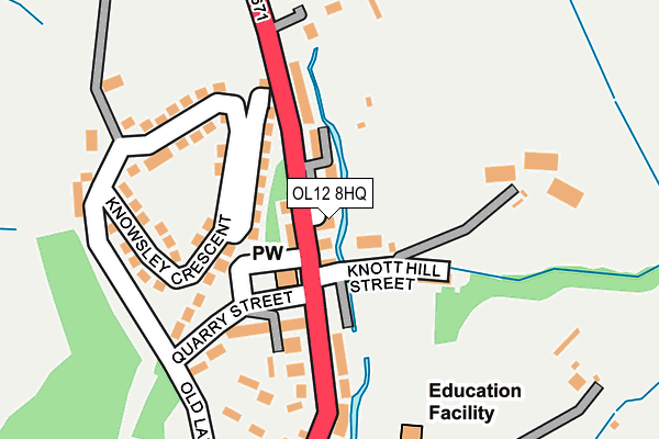 OL12 8HQ map - OS OpenMap – Local (Ordnance Survey) OL12 8HQ map - OS OpenMap – Local (Ordnance Survey)