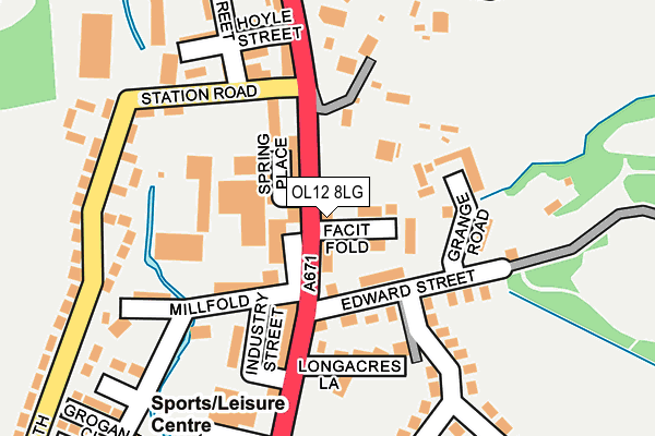 OL12 8LG map - OS OpenMap – Local (Ordnance Survey) OL12 8LG map - OS OpenMap – Local (Ordnance Survey)