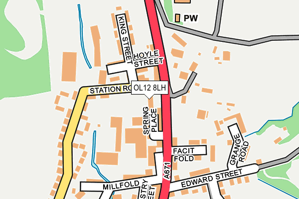 OL12 8LH map - OS OpenMap – Local (Ordnance Survey) OL12 8LH map - OS OpenMap – Local (Ordnance Survey)