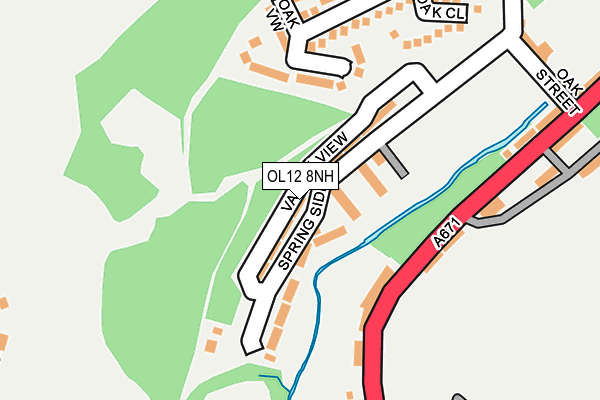 OL12 8NH map - OS OpenMap – Local (Ordnance Survey) OL12 8NH map - OS OpenMap – Local (Ordnance Survey)
