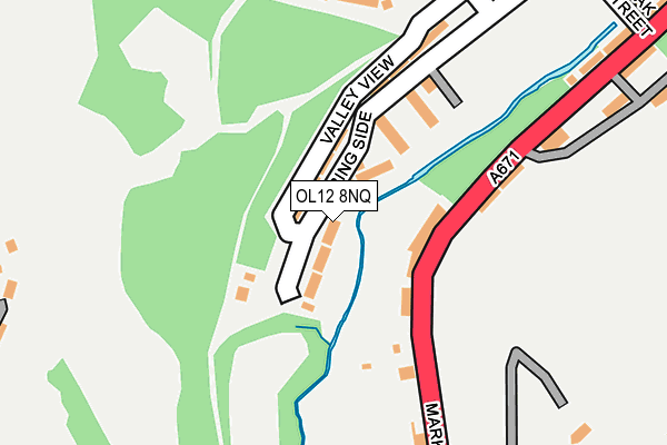 OL12 8NQ map - OS OpenMap – Local (Ordnance Survey) OL12 8NQ map - OS OpenMap – Local (Ordnance Survey)