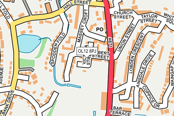 OL12 8PJ map - OS OpenMap – Local (Ordnance Survey) OL12 8PJ map - OS OpenMap – Local (Ordnance Survey)