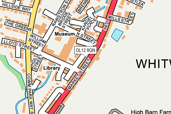 OL12 8QN map - OS OpenMap – Local (Ordnance Survey) OL12 8QN map - OS OpenMap – Local (Ordnance Survey)