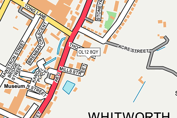 OL12 8QY map - OS OpenMap – Local (Ordnance Survey) OL12 8QY map - OS OpenMap – Local (Ordnance Survey)