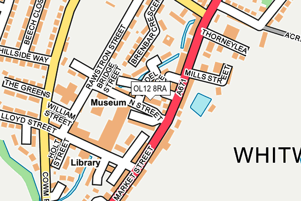 OL12 8RA map - OS OpenMap – Local (Ordnance Survey) OL12 8RA map - OS OpenMap – Local (Ordnance Survey)