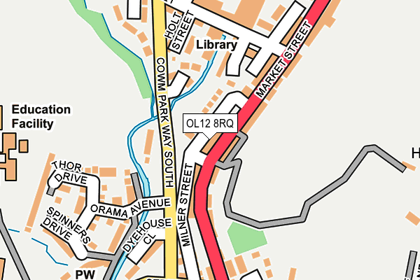OL12 8RQ map - OS OpenMap – Local (Ordnance Survey) OL12 8RQ map - OS OpenMap – Local (Ordnance Survey)