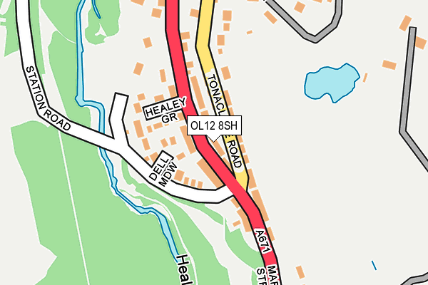 OL12 8SH map - OS OpenMap – Local (Ordnance Survey) OL12 8SH map - OS OpenMap – Local (Ordnance Survey)