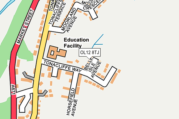 OL12 8TJ map - OS OpenMap – Local (Ordnance Survey) OL12 8TJ map - OS OpenMap – Local (Ordnance Survey)