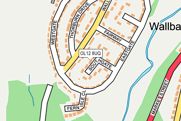 OL12 8UQ map - OS OpenMap – Local (Ordnance Survey) OL12 8UQ map - OS OpenMap – Local (Ordnance Survey)