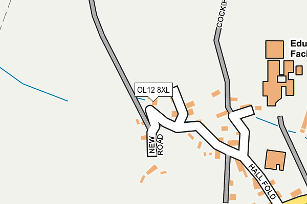 OL12 8XL map - OS OpenMap – Local (Ordnance Survey) OL12 8XL map - OS OpenMap – Local (Ordnance Survey)