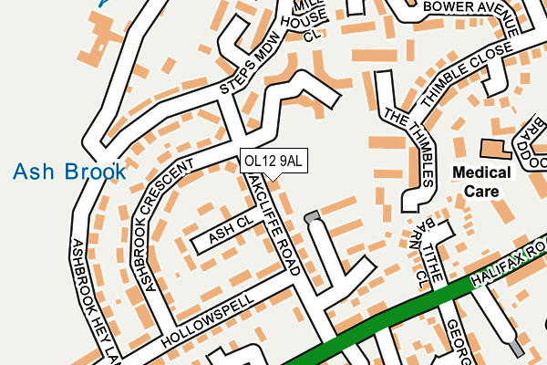 OL12 9AL map - OS OpenMap – Local (Ordnance Survey) OL12 9AL map - OS OpenMap – Local (Ordnance Survey)