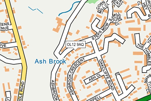 OL12 9AQ map - OS OpenMap – Local (Ordnance Survey) OL12 9AQ map - OS OpenMap – Local (Ordnance Survey)