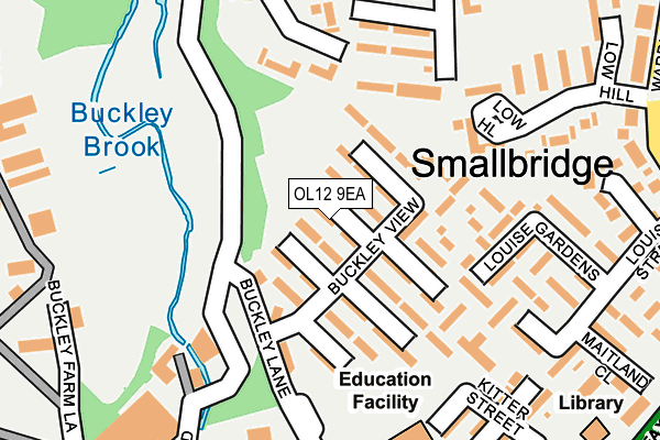 OL12 9EA map - OS OpenMap – Local (Ordnance Survey) OL12 9EA map - OS OpenMap – Local (Ordnance Survey)