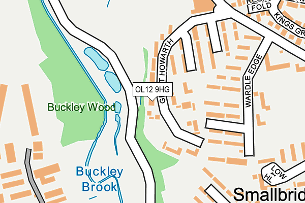OL12 9HG map - OS OpenMap – Local (Ordnance Survey) OL12 9HG map - OS OpenMap – Local (Ordnance Survey)