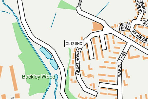 OL12 9HQ map - OS OpenMap – Local (Ordnance Survey) OL12 9HQ map - OS OpenMap – Local (Ordnance Survey)
