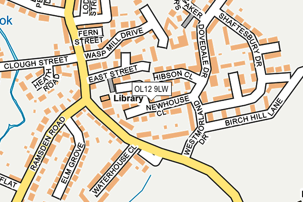 OL12 9LW map - OS OpenMap – Local (Ordnance Survey) OL12 9LW map - OS OpenMap – Local (Ordnance Survey)