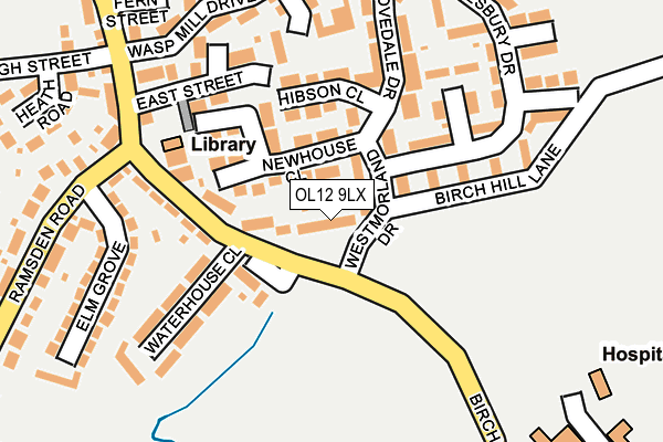 OL12 9LX map - OS OpenMap – Local (Ordnance Survey) OL12 9LX map - OS OpenMap – Local (Ordnance Survey)
