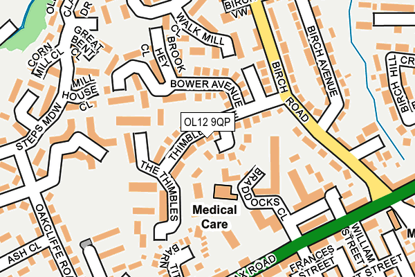 OL12 9QP map - OS OpenMap – Local (Ordnance Survey) OL12 9QP map - OS OpenMap – Local (Ordnance Survey)