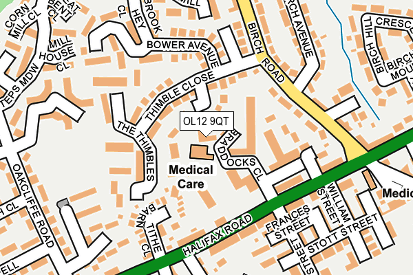 OL12 9QT map - OS OpenMap – Local (Ordnance Survey) OL12 9QT map - OS OpenMap – Local (Ordnance Survey)