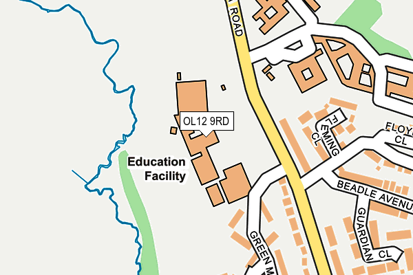 OL12 9RD map - OS OpenMap – Local (Ordnance Survey) OL12 9RD map - OS OpenMap – Local (Ordnance Survey)