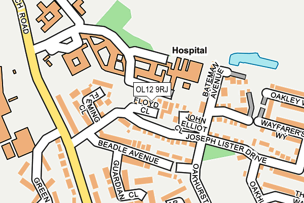 OL12 9RJ map - OS OpenMap – Local (Ordnance Survey) OL12 9RJ map - OS OpenMap – Local (Ordnance Survey)