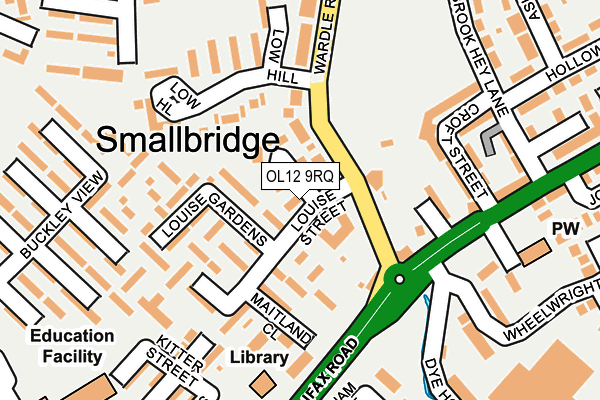 OL12 9RQ map - OS OpenMap – Local (Ordnance Survey) OL12 9RQ map - OS OpenMap – Local (Ordnance Survey)