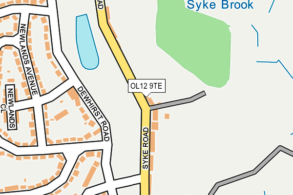OL12 9TE map - OS OpenMap – Local (Ordnance Survey) OL12 9TE map - OS OpenMap – Local (Ordnance Survey)
