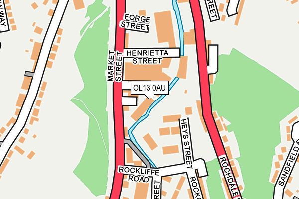 OL13 0AU map - OS OpenMap – Local (Ordnance Survey) OL13 0AU map - OS OpenMap – Local (Ordnance Survey)