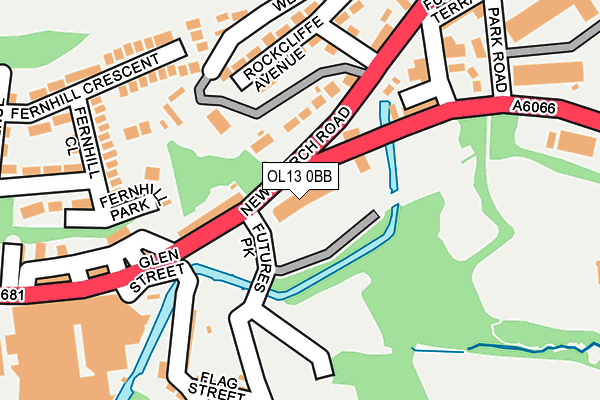 OL13 0BB map - OS OpenMap – Local (Ordnance Survey) OL13 0BB map - OS OpenMap – Local (Ordnance Survey)