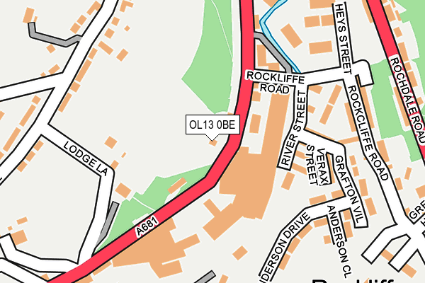 OL13 0BE map - OS OpenMap – Local (Ordnance Survey) OL13 0BE map - OS OpenMap – Local (Ordnance Survey)