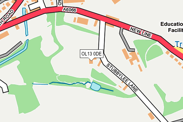 OL13 0DE map - OS OpenMap – Local (Ordnance Survey) OL13 0DE map - OS OpenMap – Local (Ordnance Survey)