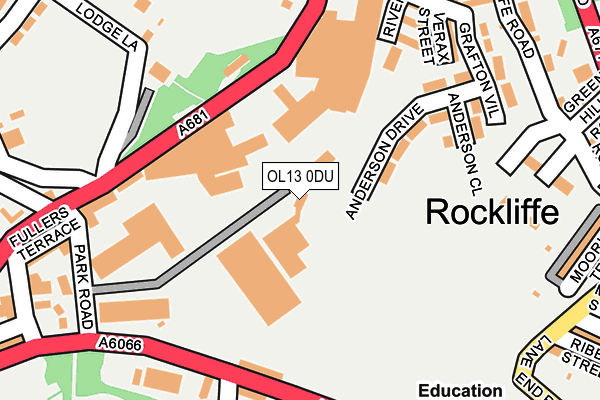 OL13 0DU map - OS OpenMap – Local (Ordnance Survey) OL13 0DU map - OS OpenMap – Local (Ordnance Survey)