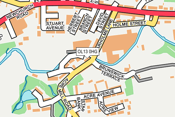 OL13 0HG map - OS OpenMap – Local (Ordnance Survey) OL13 0HG map - OS OpenMap – Local (Ordnance Survey)