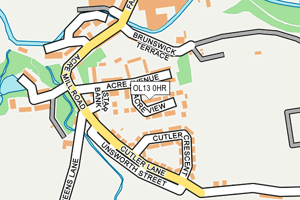 OL13 0HR map - OS OpenMap – Local (Ordnance Survey) OL13 0HR map - OS OpenMap – Local (Ordnance Survey)
