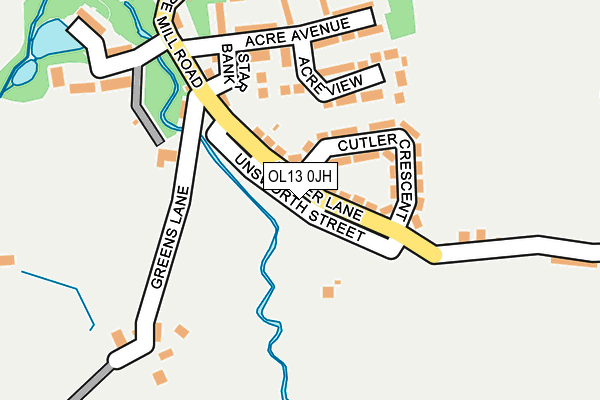 OL13 0JH map - OS OpenMap – Local (Ordnance Survey) OL13 0JH map - OS OpenMap – Local (Ordnance Survey)