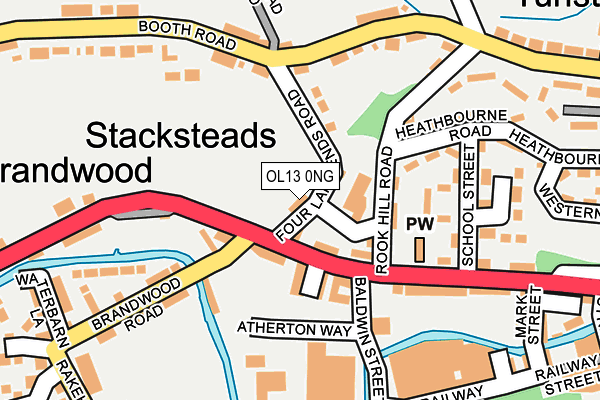 OL13 0NG map - OS OpenMap – Local (Ordnance Survey) OL13 0NG map - OS OpenMap – Local (Ordnance Survey)