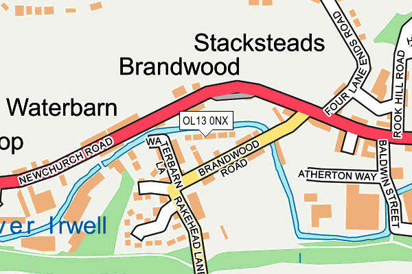 OL13 0NX map - OS OpenMap – Local (Ordnance Survey) OL13 0NX map - OS OpenMap – Local (Ordnance Survey)