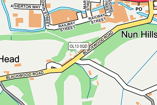 OL13 0QD map - OS OpenMap – Local (Ordnance Survey) OL13 0QD map - OS OpenMap – Local (Ordnance Survey)