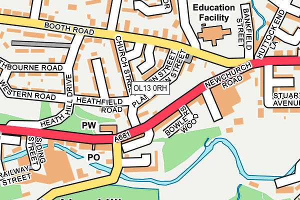OL13 0RH map - OS OpenMap – Local (Ordnance Survey) OL13 0RH map - OS OpenMap – Local (Ordnance Survey)