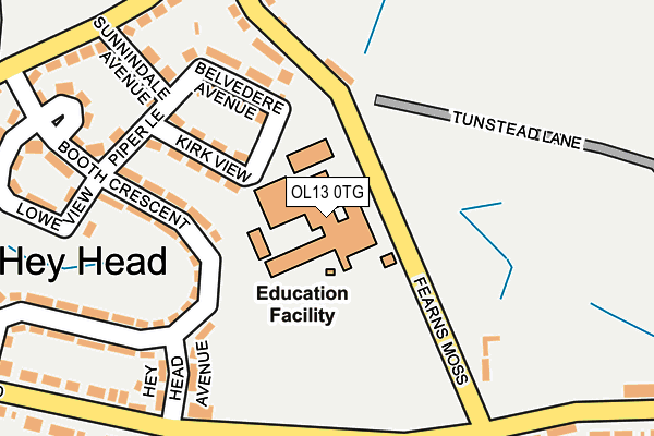 OL13 0TG map - OS OpenMap – Local (Ordnance Survey) OL13 0TG map - OS OpenMap – Local (Ordnance Survey)