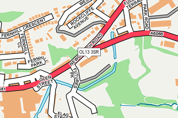 OL13 3SR map - OS OpenMap – Local (Ordnance Survey) OL13 3SR map - OS OpenMap – Local (Ordnance Survey)