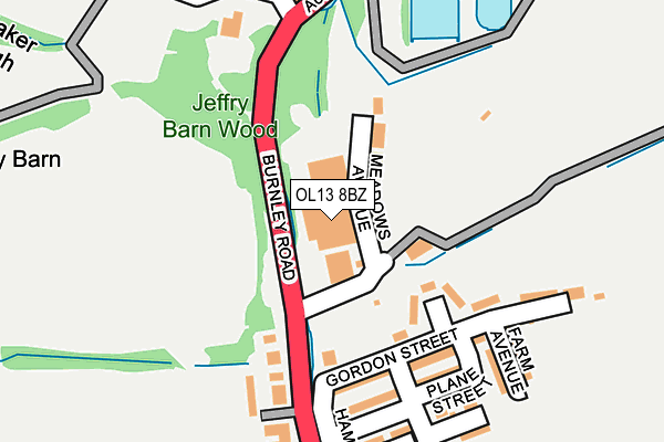 OL13 8BZ map - OS OpenMap – Local (Ordnance Survey) OL13 8BZ map - OS OpenMap – Local (Ordnance Survey)