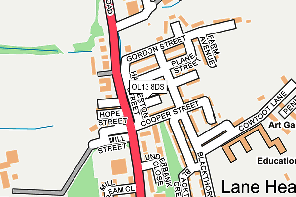 OL13 8DS map - OS OpenMap – Local (Ordnance Survey)