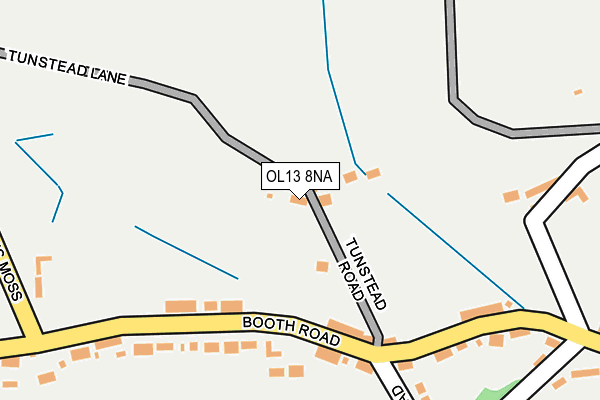 OL13 8NA map - OS OpenMap – Local (Ordnance Survey) OL13 8NA map - OS OpenMap – Local (Ordnance Survey)