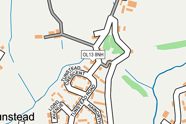 OL13 8NH map - OS OpenMap – Local (Ordnance Survey) OL13 8NH map - OS OpenMap – Local (Ordnance Survey)