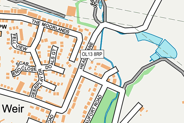 OL13 8RP map - OS OpenMap – Local (Ordnance Survey) OL13 8RP map - OS OpenMap – Local (Ordnance Survey)