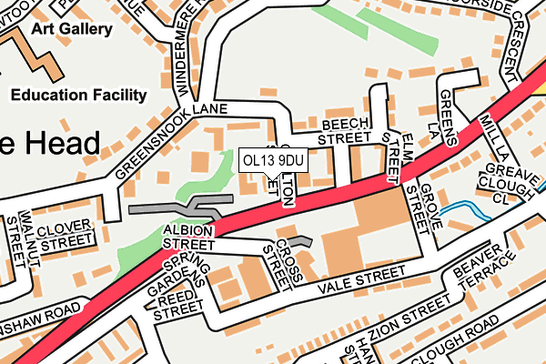 OL13 9DU map - OS OpenMap – Local (Ordnance Survey) OL13 9DU map - OS OpenMap – Local (Ordnance Survey)